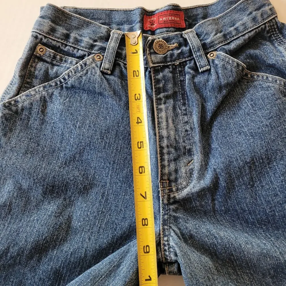 Arizona Boys Denim Cargo Shorts Size 10 Slim Medium Wash Y2K Skater